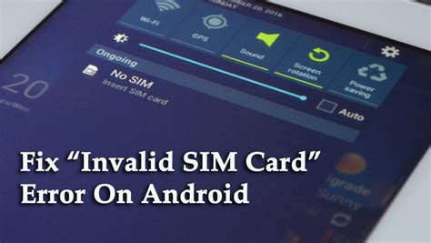 Why is showing invalid sim card 